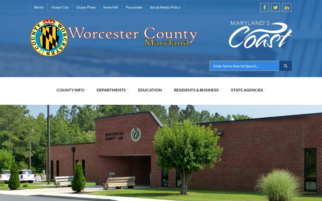 Worcester County Jail release contact page